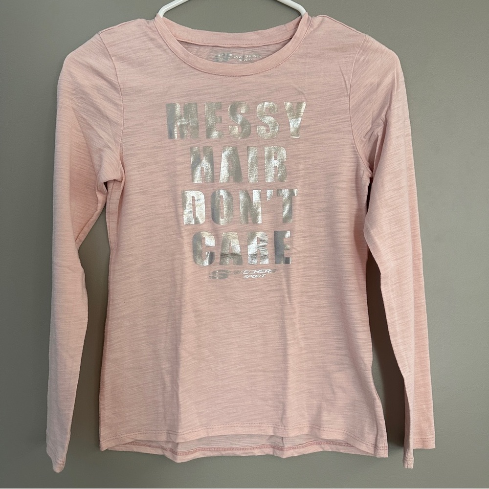 Pink Long Sleeve Kids Shirt medium